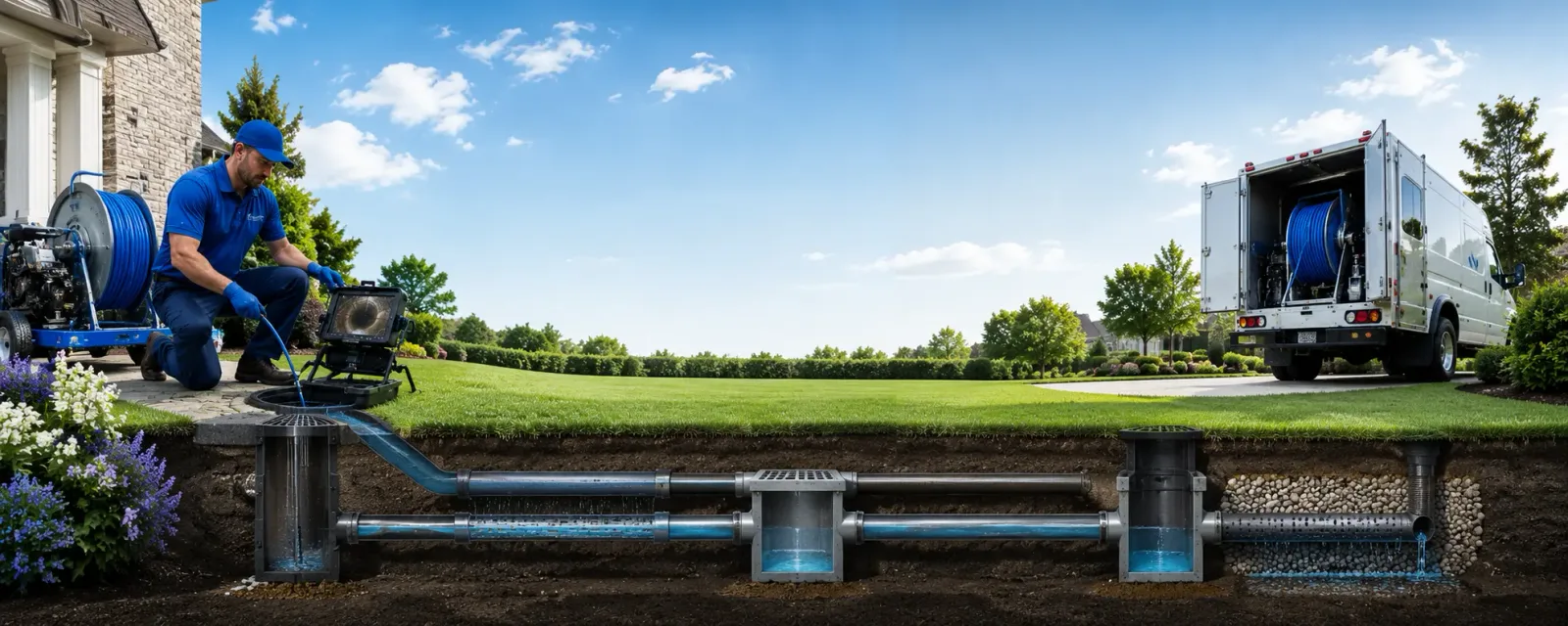 Outdoor drain cleaning information for Waterford, OH